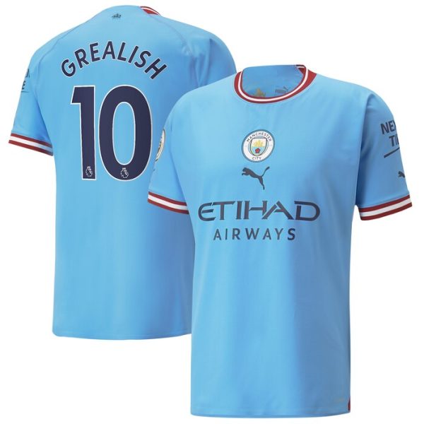 Jack Grealish Manchester City Puma 2022/23 Home Player Jersey - Sky Blue