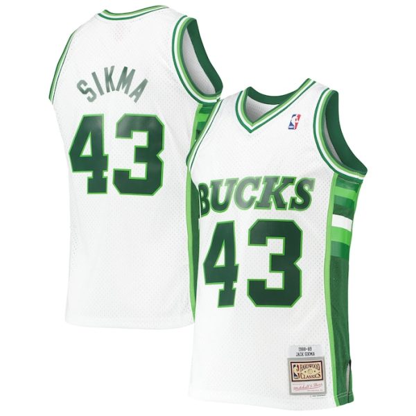 Jack Sikma Milwaukee Bucks M&N 1988-89 Hardwood Classics Swingman Jersey - White