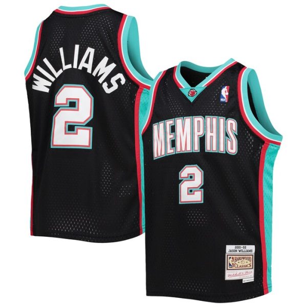 Jason Williams Memphis Grizzlies M&N Youth 2001-02 Hardwood Classics Swingman Jersey - Black