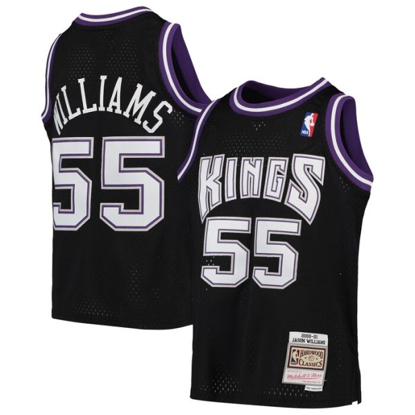 Jason Williams Sacramento Kings M&N Youth 2000-01 Hardwood Classics Swingman Throwback Jersey - Black