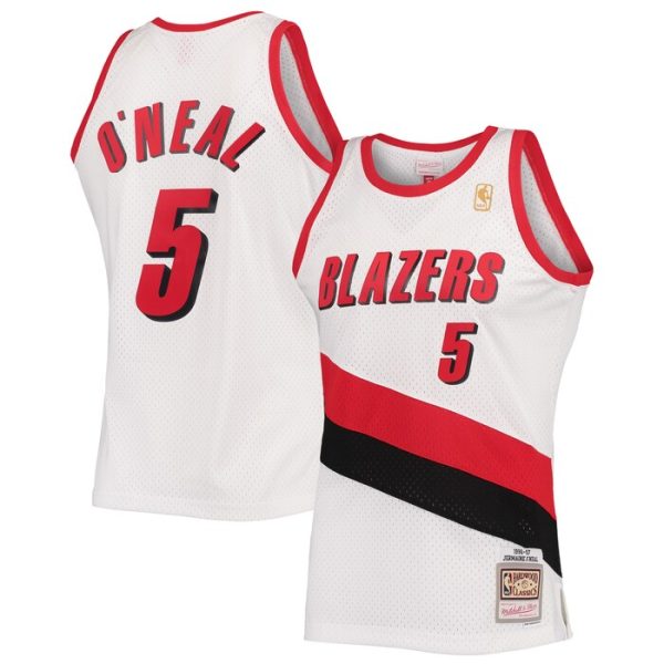 Jermaine O'Neal Portland Trail Blazers M&N 1996-97 Hardwood Classics Swingman Jersey - White