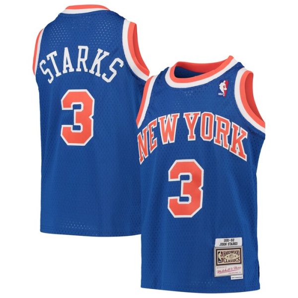 John Starks New York Knicks M&N Youth 1991-92 Hardwood Classics Swingman Throwback Jersey - Royal