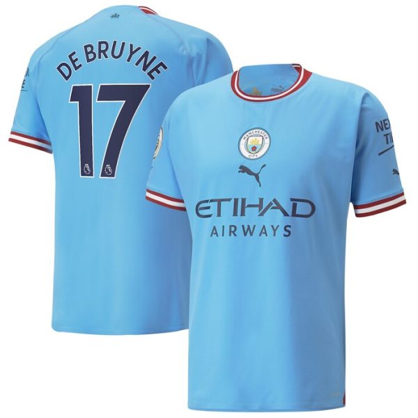 Kevin De Bruyne Manchester City Puma 2022/23 Home Player Jersey - Sky Blue