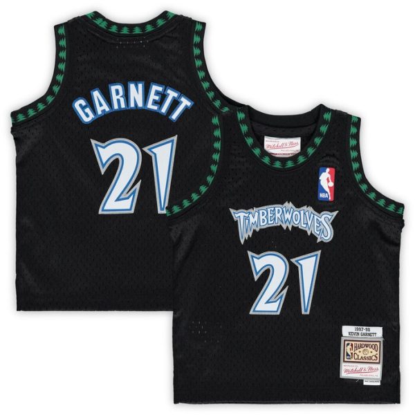 Kevin Garnett Minnesota Timberwolves M&N Infant 1997/98 Hardwood Classics Retired Player Jersey - Black
