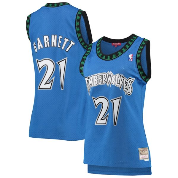 Kevin Garnett Minnesota Timberwolves M&N Women Hardwood Classics Swingman Jersey - Blue