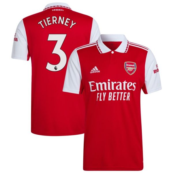 Kieran Tierney Arsenal 2022/23 Home Replica Player Jersey - Red