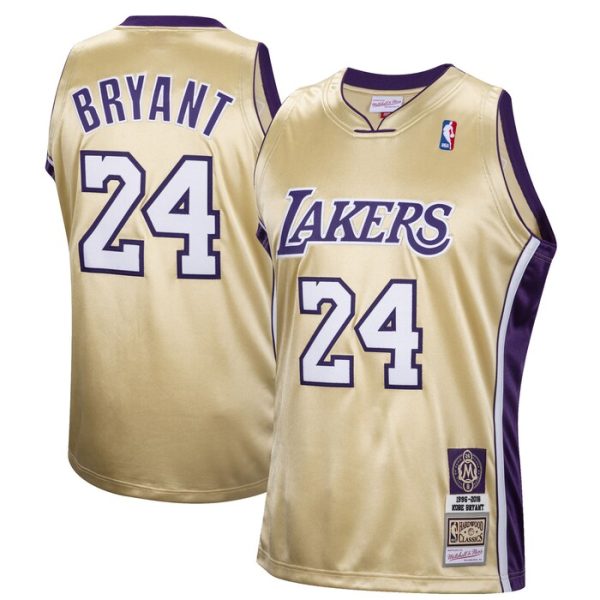 Kobe Bryant Los Angeles Lakers M&N Hall of Fame Class of 2020 #24 Hardwood Classics Jersey - Gold