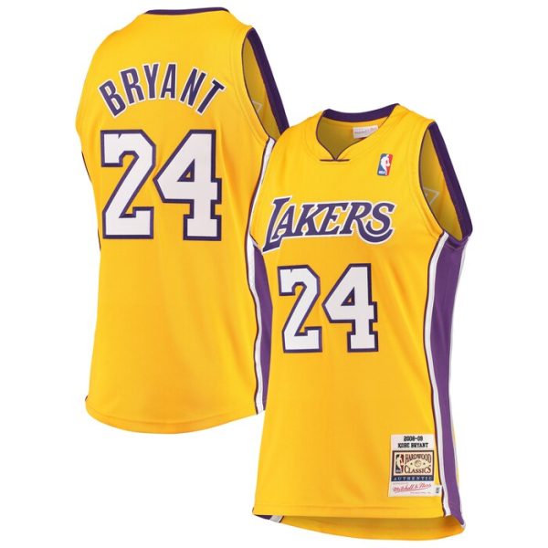 Kobe Bryant Los Angeles Lakers M&N Hardwood Classics 2008-09 Jersey - Gold