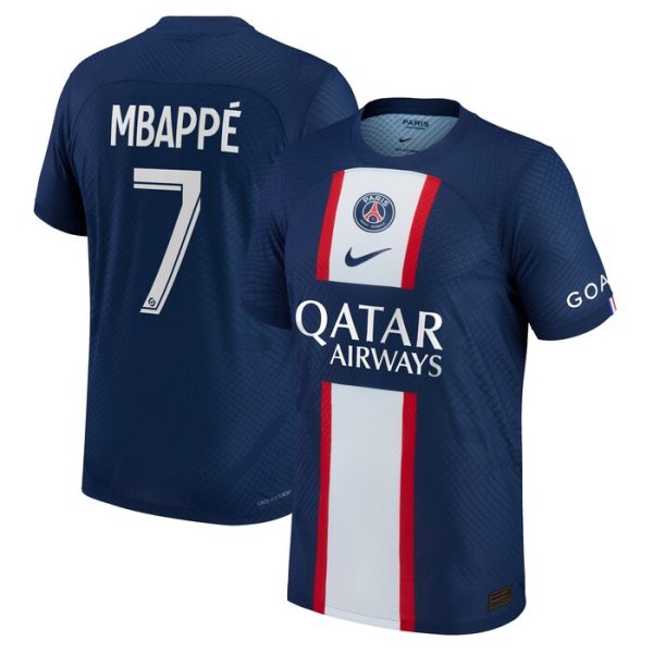Kylian Mbappe Paris Saint-Germain 2022/23 Home Player Jersey - Blue