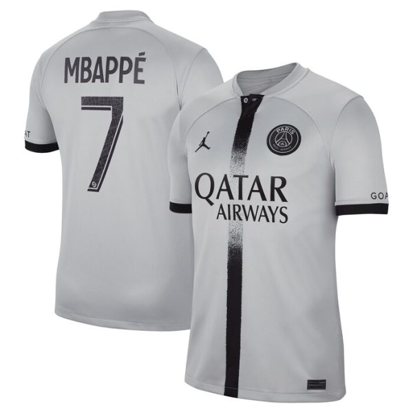 Kylian Mbappe Paris Saint-Germain Youth 2022/23 Away Breathe Stadium Replica Player Jersey - Black