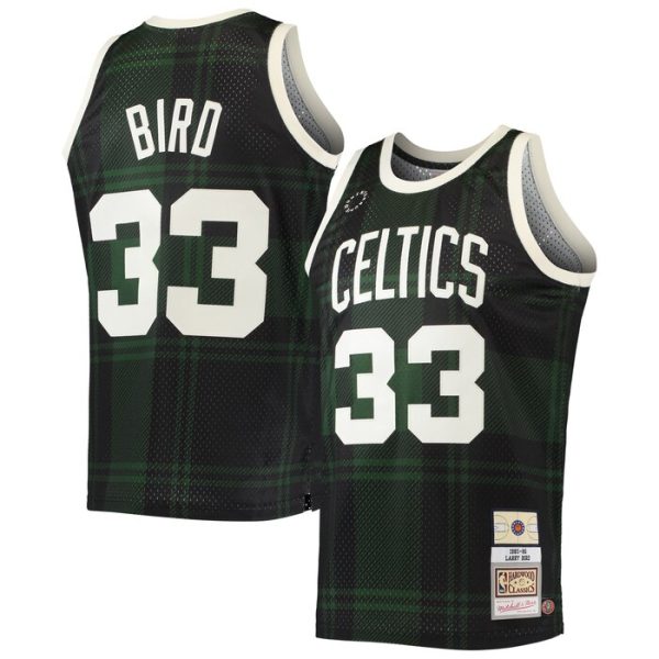 Larry Bird Boston Celtics M&N 1985-86 Hardwood Classics Uninterrupted Swingman Jersey - Black