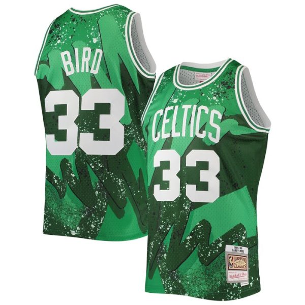 Larry Bird Boston Celtics M&N Hardwood Classics 1985-86 Hyper Hoops Swingman Jersey - Kelly Green