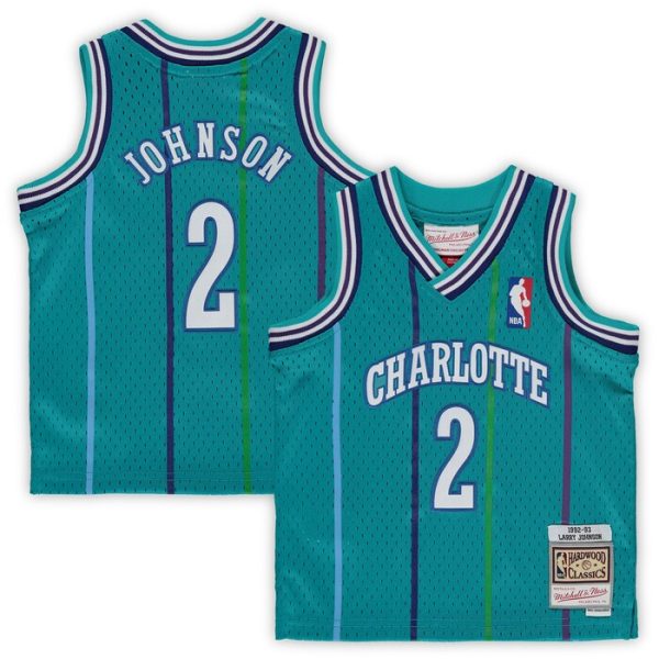 Larry Johnson Charlotte Hornets M&N Infant 1992/93 Hardwood Classics Retired Player Jersey - Teal