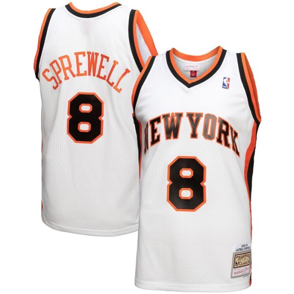 Latrell Sprewell New York Knicks M&N 1998-99 Hardwood Classics Reload 3.0 Swingman Jersey - White