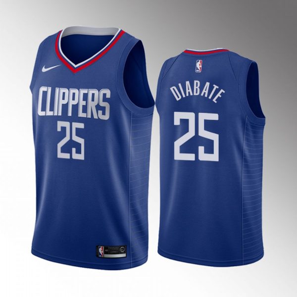 Los Angeles Clippers Moussa Diabate 2022 NBA Draft #25 Blue Jersey Icon Edition Michigan Wolverines