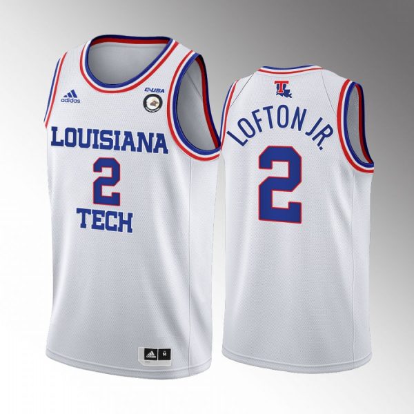 Louisiana Tech Bulldogs Kenneth Lofton Jr. Jersey College Basketball White 2022 NBA Draft Uniform