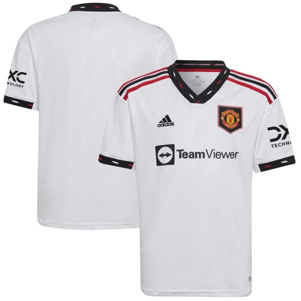 Manchester United Youth 2022/23 Away Blank Replica Jersey - White