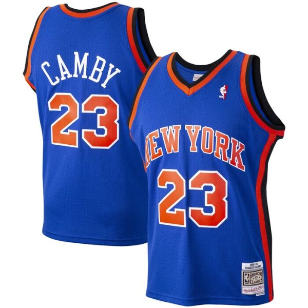 Marcus Camby New York Knicks M&N 1998-99 Hardwood Classics Swingman Player Jersey - Blue