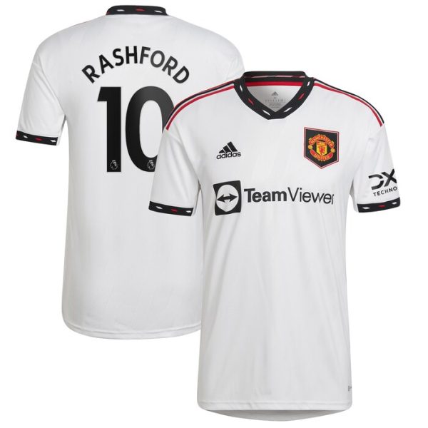 Marcus Rashford Manchester United 2022/23 Away Replica Player Jersey - White