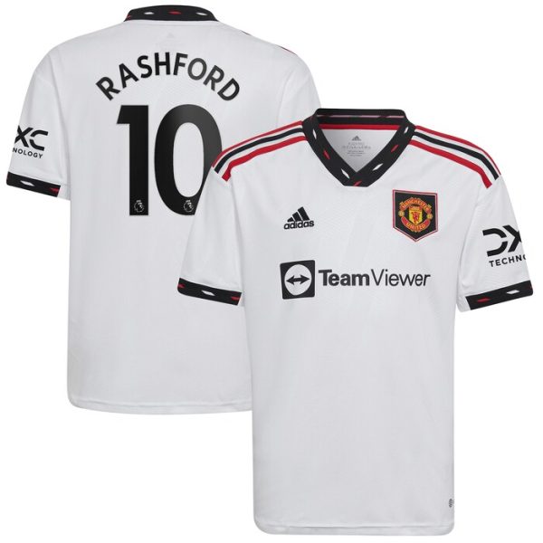 Marcus Rashford Manchester United Youth 2022/23 Away Replica Player Jersey - White
