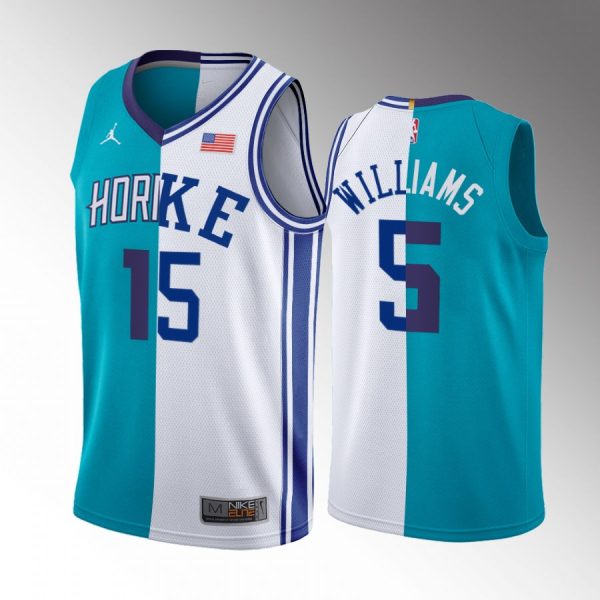Mark Williams Hornets x Duke Split Edition Teal White Jersey 2022 NBA Draft