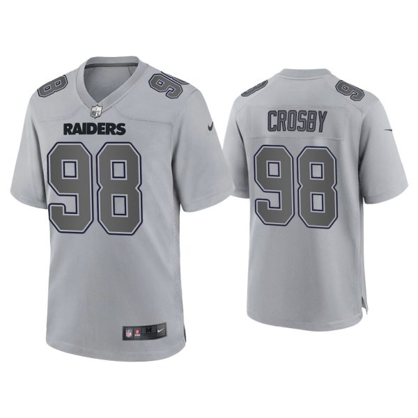 Maxx Crosby Las Vegas Raiders Gray Atmosphere Fashion Game Jersey