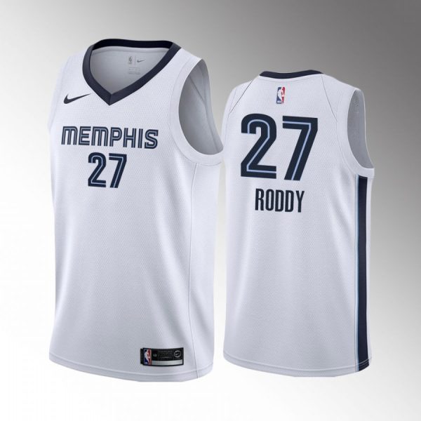 Memphis Grizzlies David Roddy 2022 NBA Draft Colorado State Rams White #27 Jersey Association Edition