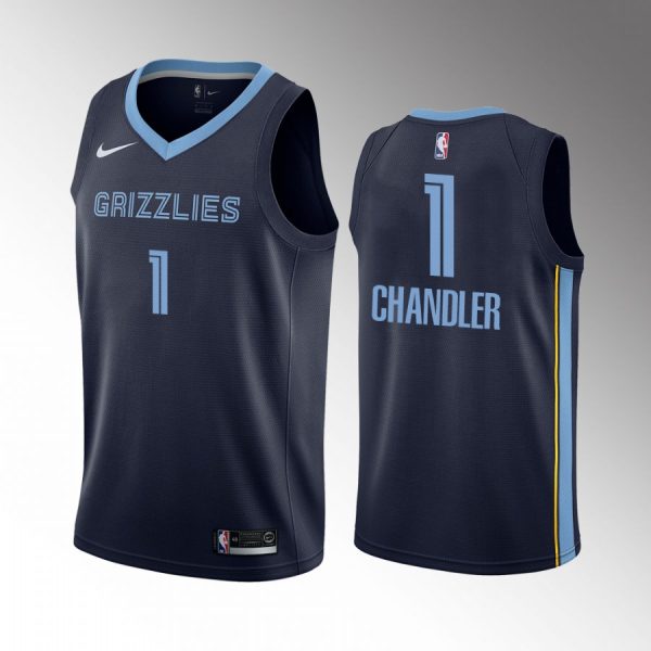 Memphis Grizzlies Kennedy Chandler 2022 NBA Draft Tennessee Volunteers Navy #1 Jersey Icon Edition