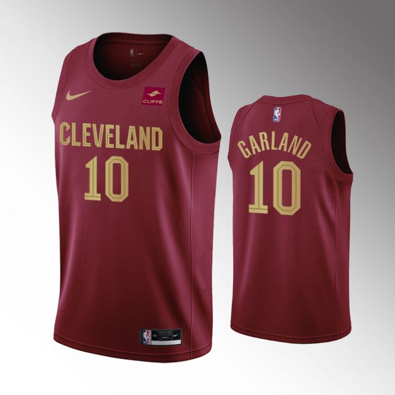 Men 2022-23 Icon Edition Cleveland Cavaliers #10 Darius Garland Wine Swingman Jersey