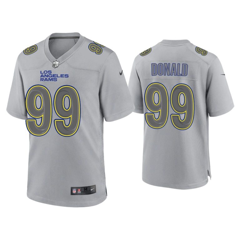 Men Aaron Donald Los Angeles Rams Gray Atmosphere Fashion Game Jersey