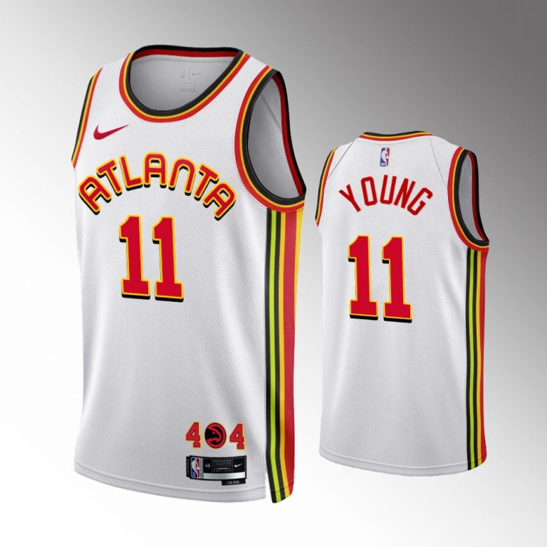 Men Atlanta Hawks #11 Trae Young 2022-23 Association Edition White Jersey