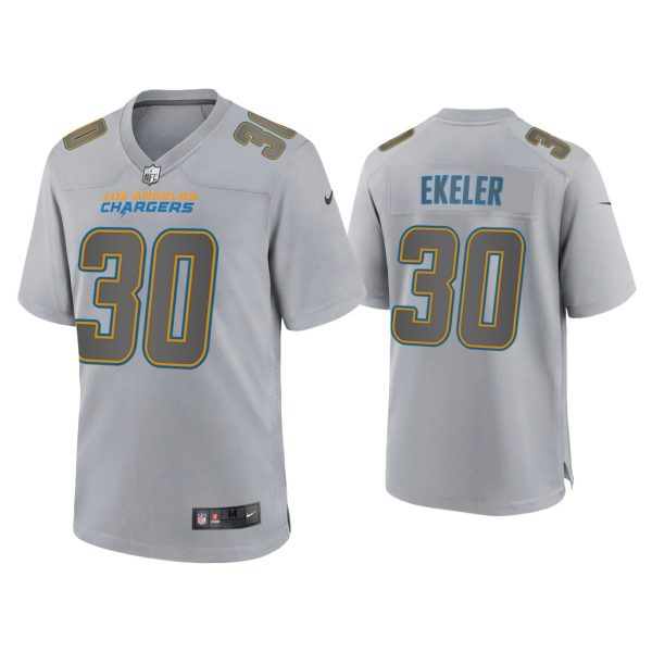 Men Austin Ekeler Los Angeles Chargers Gray Atmosphere Fashion Game Jersey
