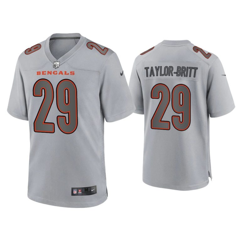 Men Cam Taylor-Britt Cincinnati Bengals Gray Atmosphere Fashion Game Jersey