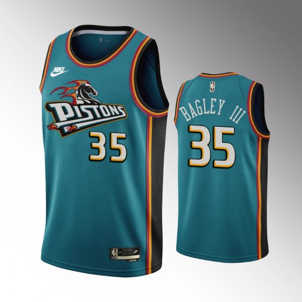 Men Detroit Pistons 2022-23 Classic Edition Teal #35 Marvin Bagley III Swingman Jersey