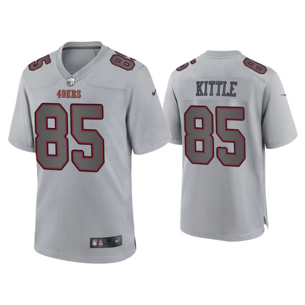 Men George Kittle San Francisco 49ers Gray Atmosphere Fashion Game Jersey