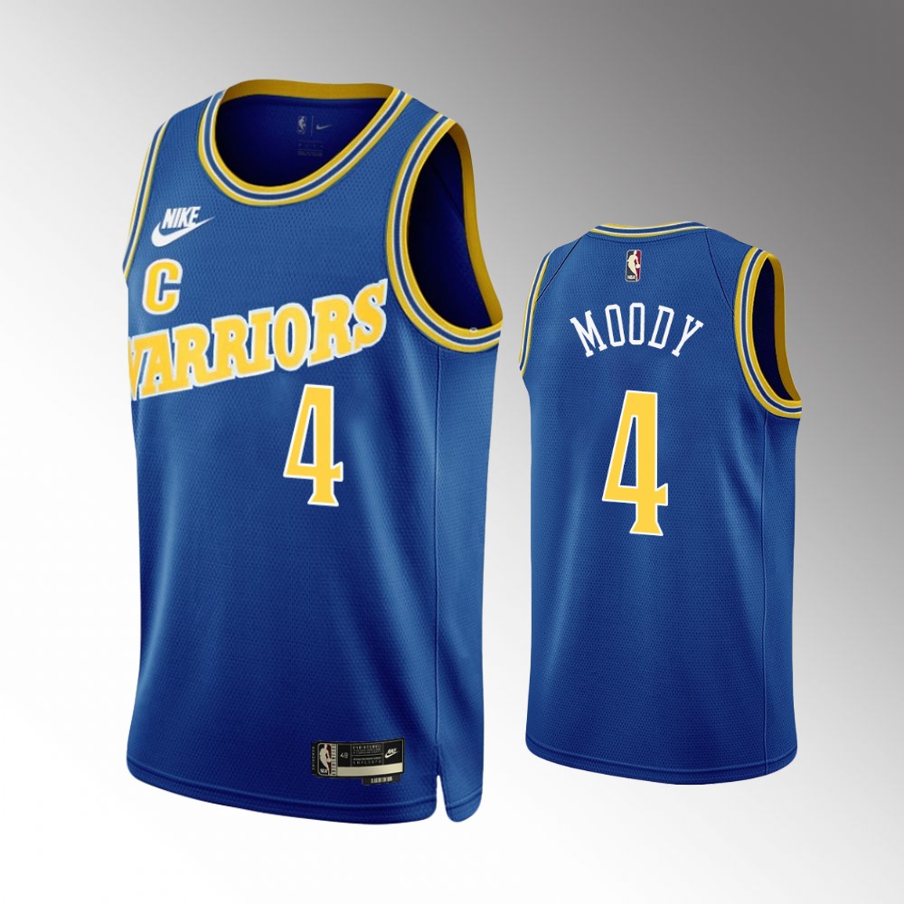 Men Golden State Warriors 2022-23 Classic Edition Royal #4 Moses Moody ...