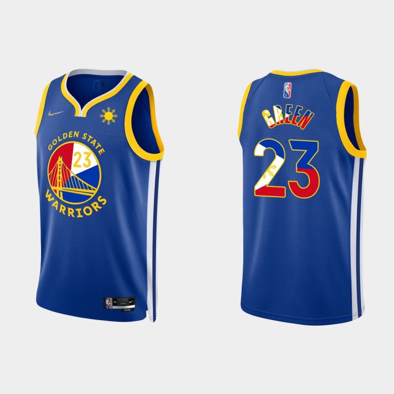 Men Golden State Warriors Draymond Green #23 Filipino Heritage Royal Icon Jersey