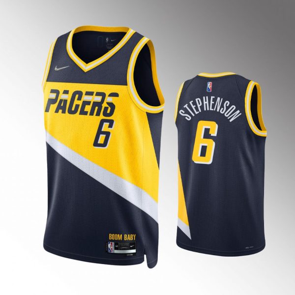 Men Indiana Pacers #6 Lance Stephenson 2022-23 City Edition 75th ...