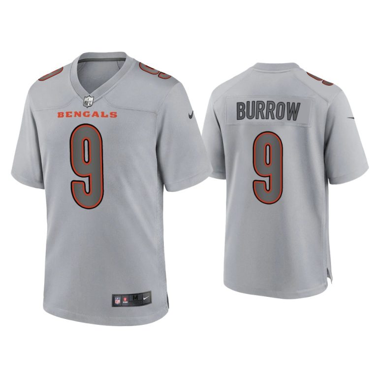 Men Joe Burrow Cincinnati Bengals Gray Atmosphere Fashion Game Jersey