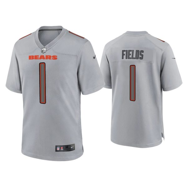 Men Justin Fields Chicago Bears Gray Atmosphere Fashion Game Jersey