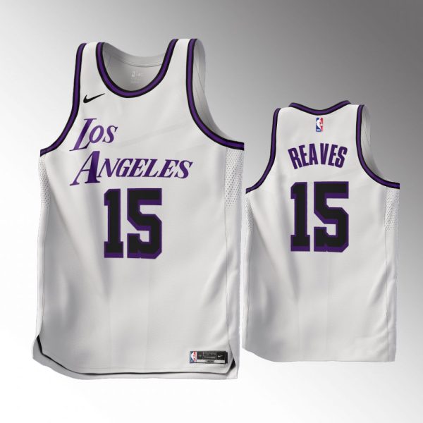 Men Los Angeles Lakers #15 Austin Reaves 2022-23 City Edition White Jersey