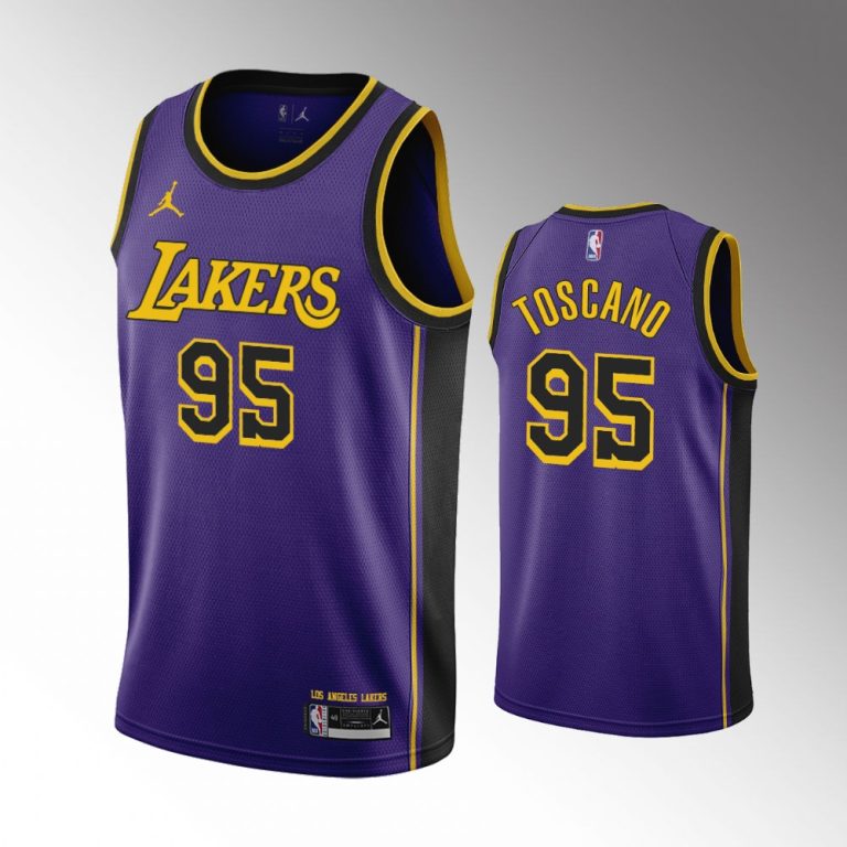 Men Los Angeles Lakers #95 Juan Toscano-Anderson Men's 2022-23 Statement Edition Swingman Purple Jersey