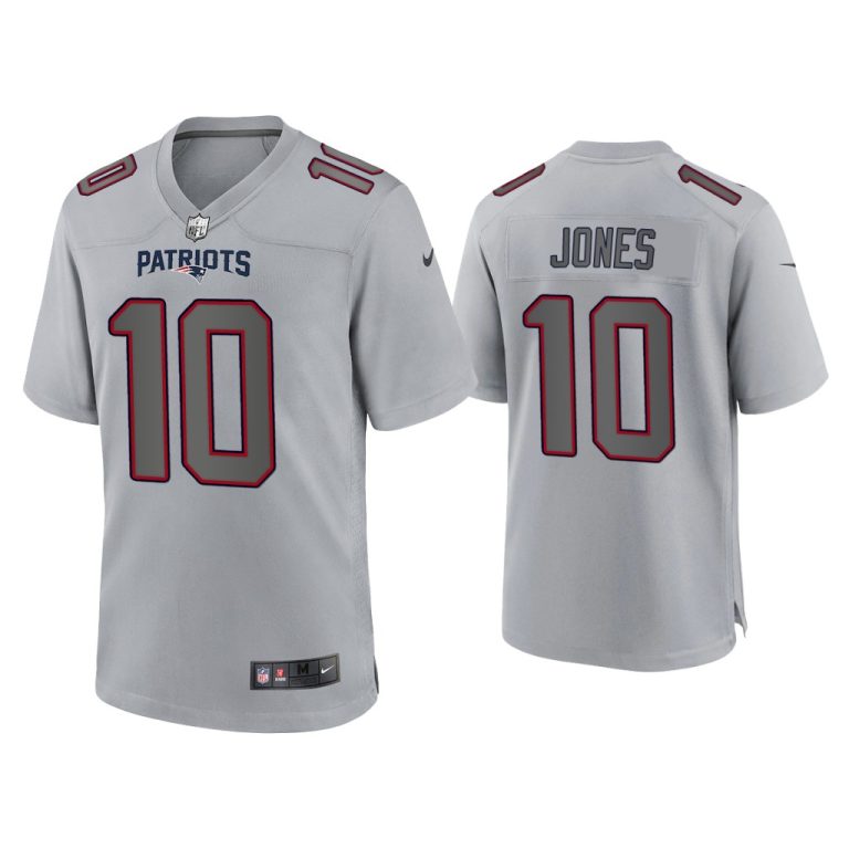 Men Mac Jones New England Patriots Gray Atmosphere Fashion Game Jersey