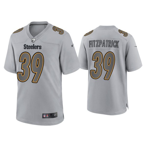 Men Minkah Fitzpatrick Pittsburgh Steelers Gray Atmosphere Fashion Game Jersey