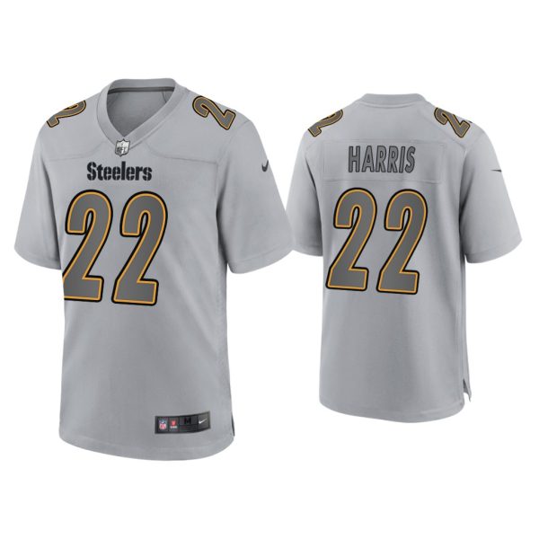 Men Najee Harris Pittsburgh Steelers Gray Atmosphere Fashion Game Jersey