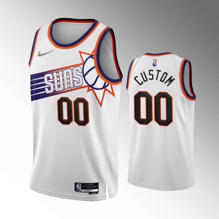 Men Phoenix Suns #00 Custom 2022-23 Association Edition NBA 75th White Jersey