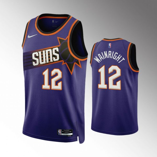 Men Phoenix Suns #12 Ishmail Wainright 2022-23 Icon Edition Purple Jersey