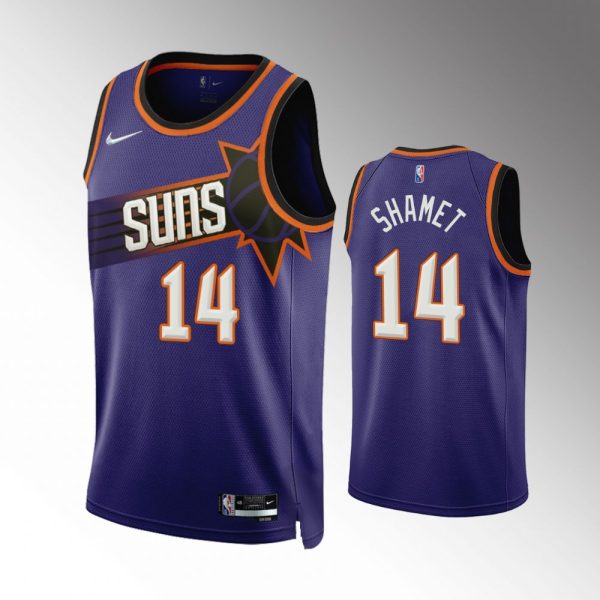 Men Phoenix Suns #14 Landry Shamet 2022-23 Icon Edition Purple Jersey ...