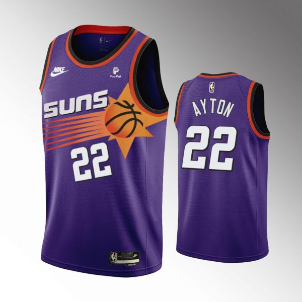 Men Phoenix Suns 2022-23 Classic Edition Purple #22 DeAndre Ayton Swingman Jersey