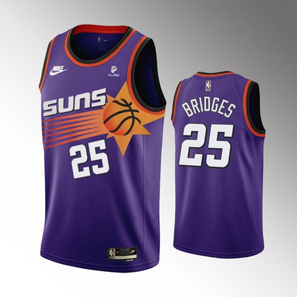 Men Phoenix Suns 2022-23 Classic Edition Purple #25 Mikal Bridges Swingman Jersey